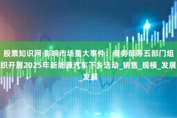 股票知识网 影响市场重大事件：商务部等五部门组织开展2025年新能源汽车下乡活动_销售_规模_发展