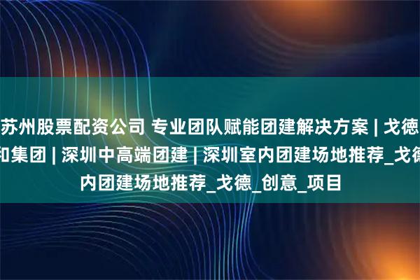 苏州股票配资公司 专业团队赋能团建解决方案 | 戈徳堡计划 - 兴和集团 | 深圳中高端团建 | 深圳室内团建场地推荐_戈德_创意_项目